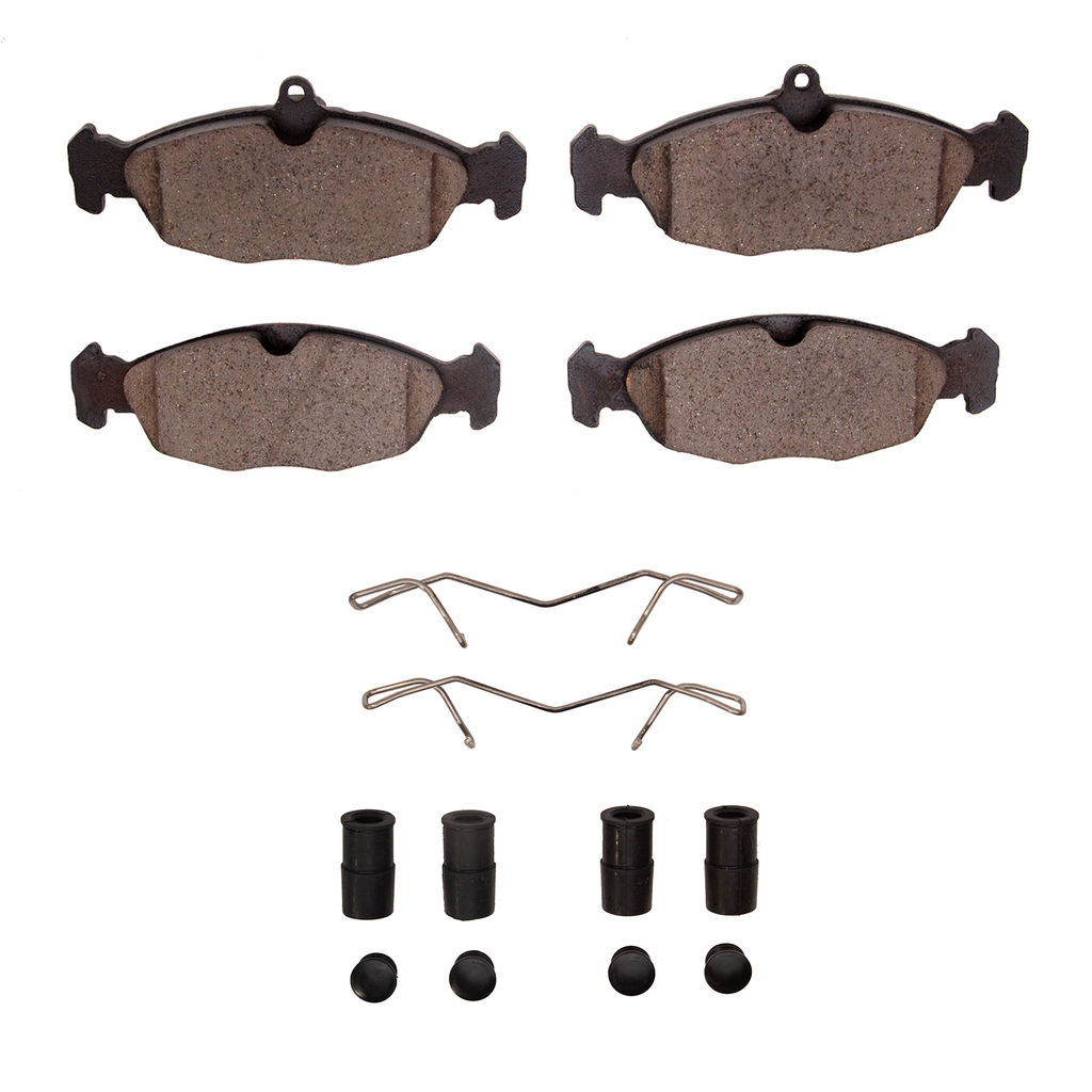 Dynamic Friction 1600-0688-11 - 5000 Euro Ceramic Brake Pads With Hardware
