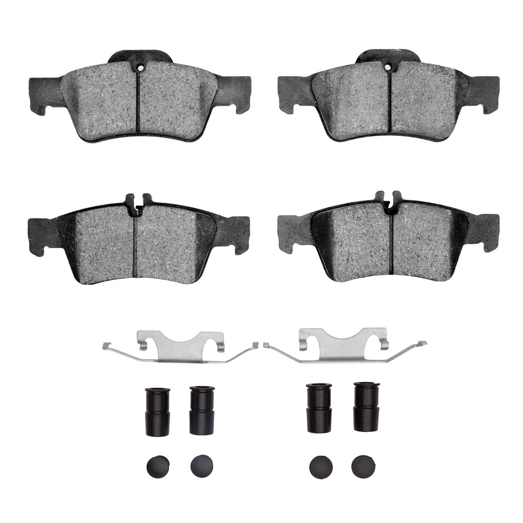 Dynamic Friction 1600-0986-01 - 5000 Euro Ceramic Brake Pads With Hardware