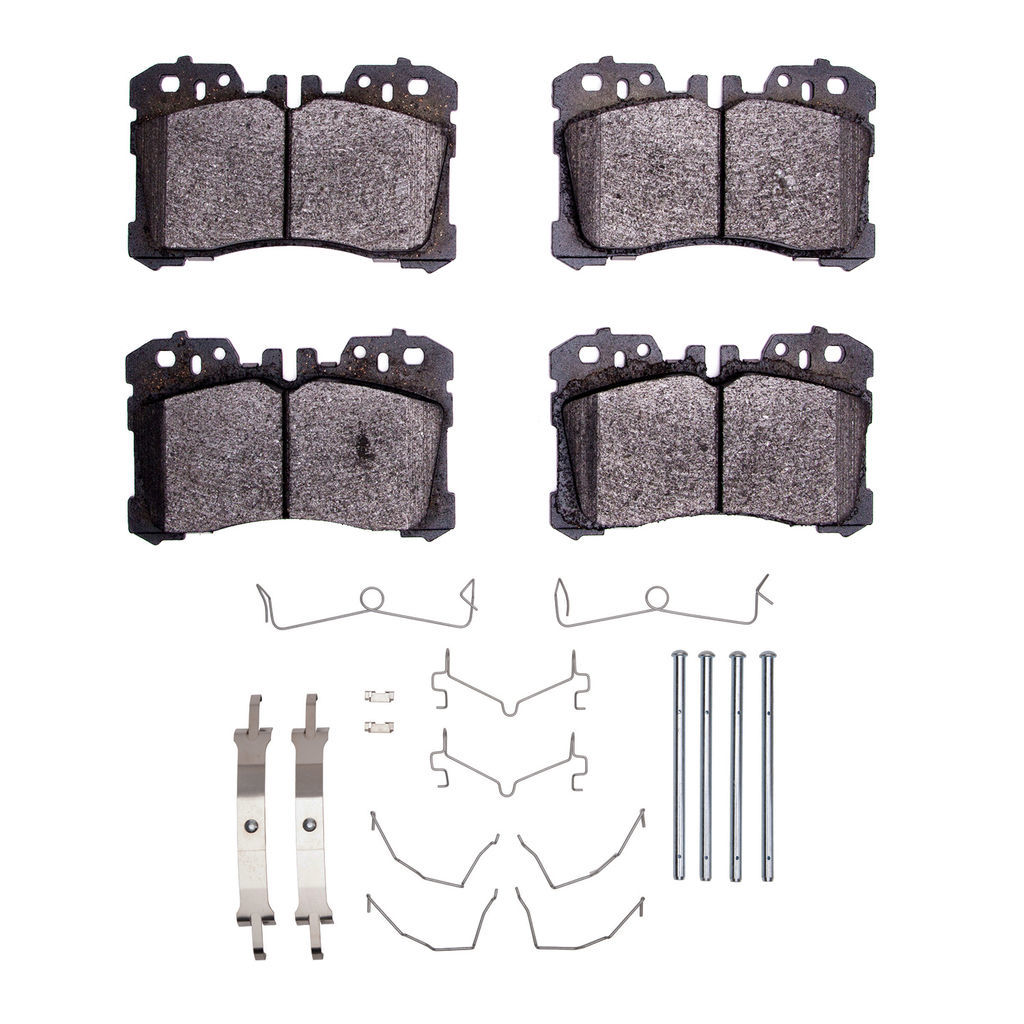 Dynamic Friction 1600-1282-01 - 5000 Euro Ceramic Brake Pads With Hardware