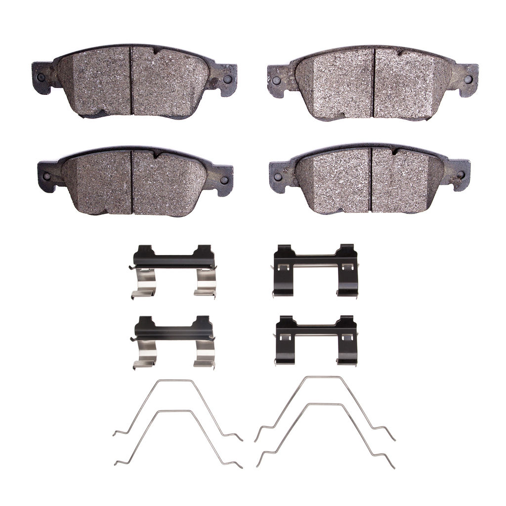 Dynamic Friction 1600-1287-01 - 5000 Euro Ceramic Brake Pads With Hardware