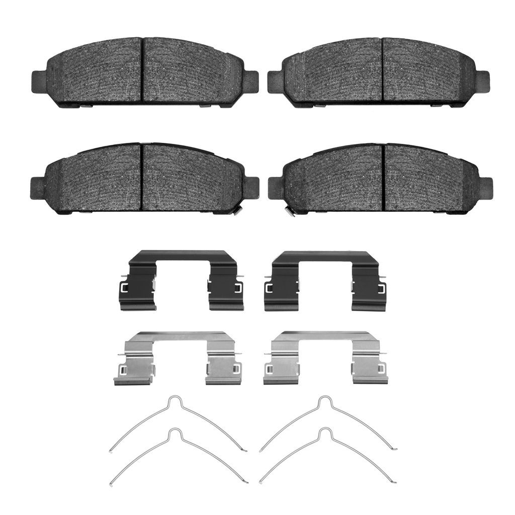 Dynamic Friction 1600-1401-01 - 5000 Euro Ceramic Brake Pads With Hardware