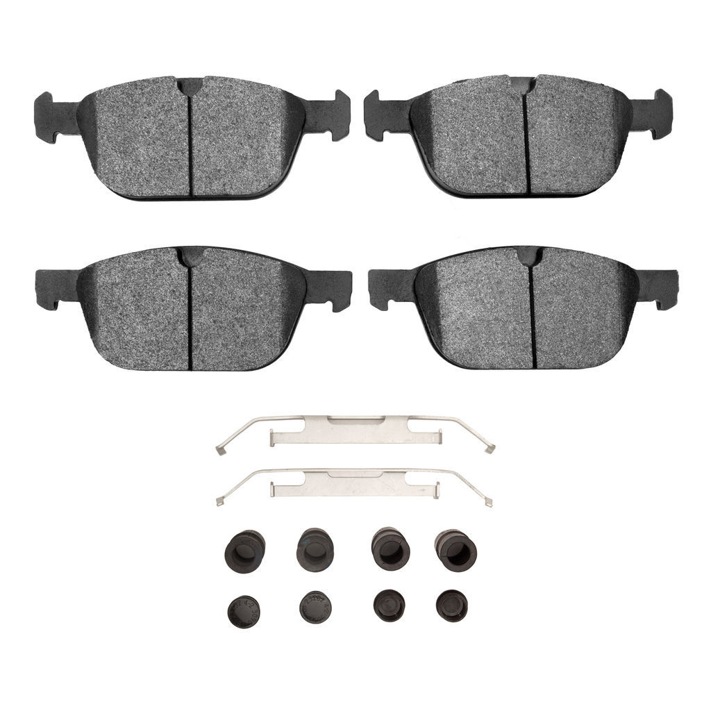 Dynamic Friction 1600-1412-01 - 5000 Euro Ceramic Brake Pads With Hardware