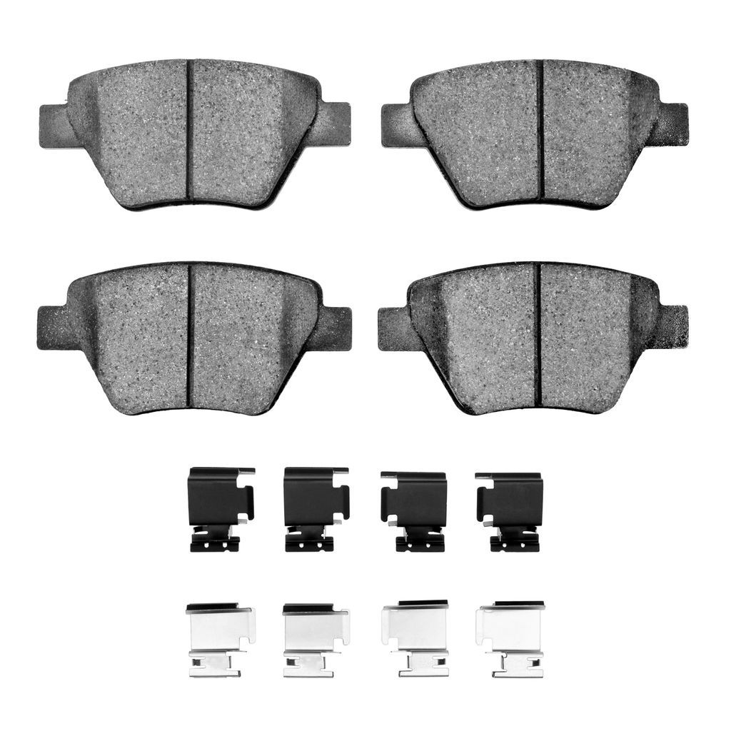 Dynamic Friction 1600-1456-01 - 5000 Euro Ceramic Brake Pads With Hardware
