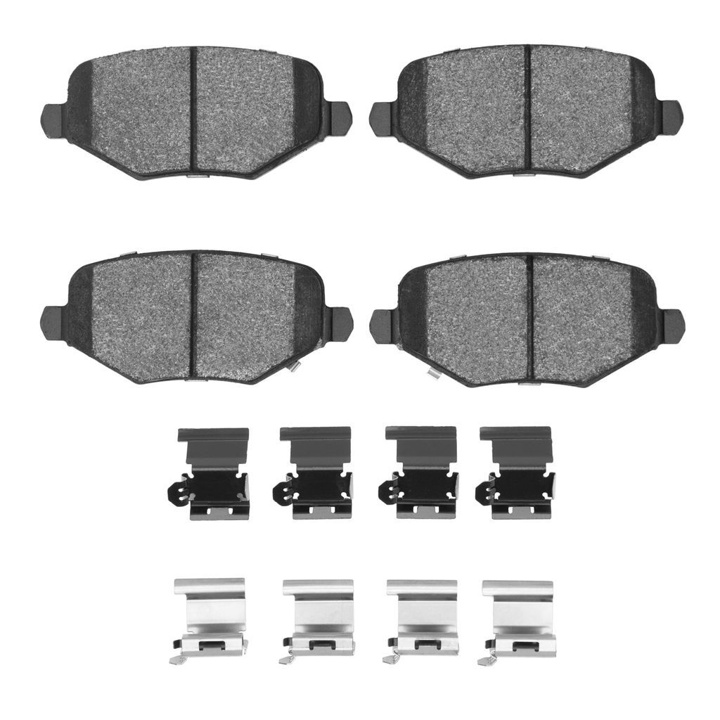 Dynamic Friction 1600-1719-01 - 5000 Euro Ceramic Brake Pads With Hardware