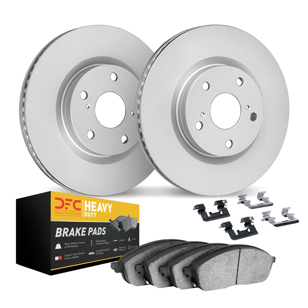 Dynamic Friction 4212-42004 - Brake Kit - Geostop Rotors and Heavy Duty Brake Pads With Hardware