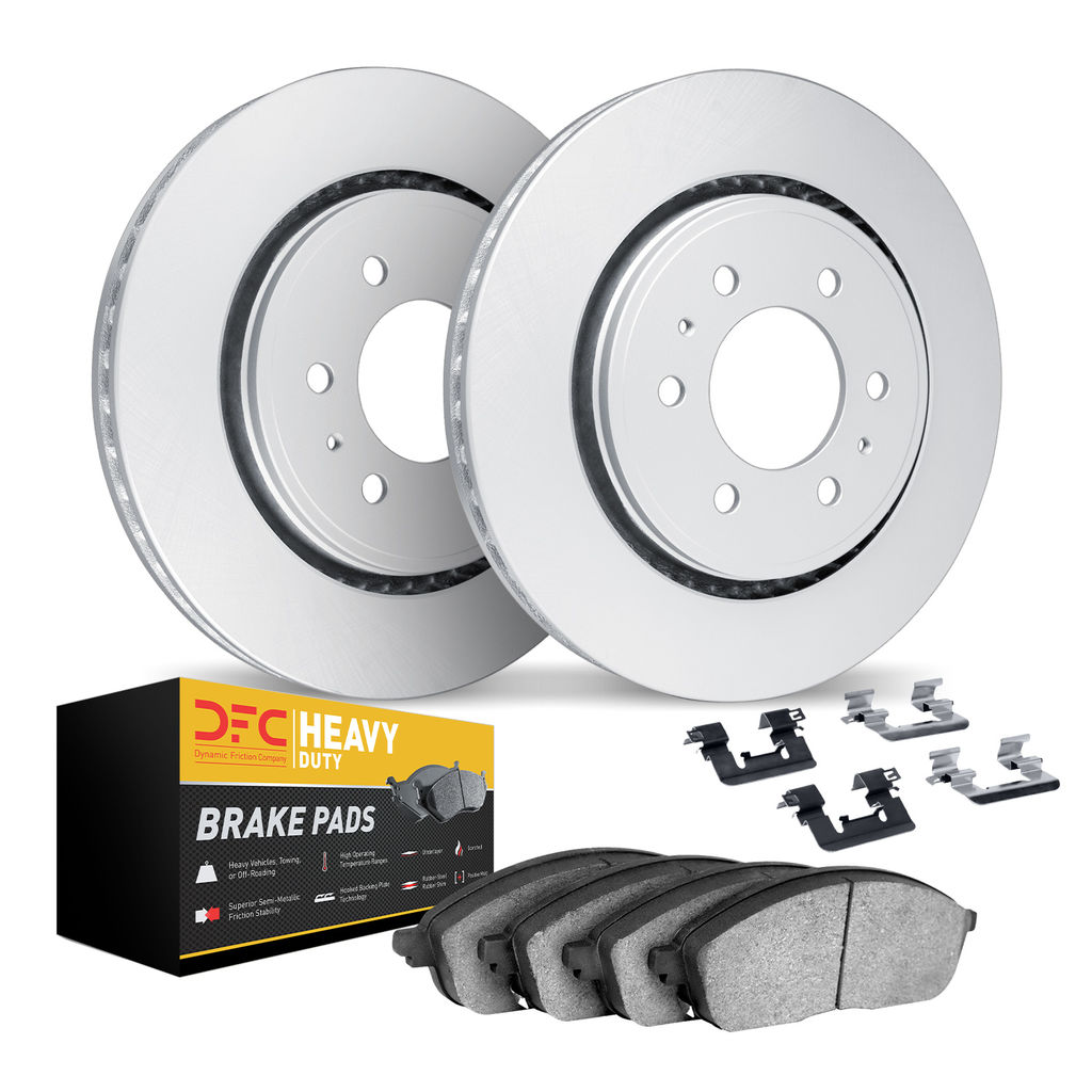 Dynamic Friction 4212-48003 - Brake Kit - Geostop Rotors and Heavy Duty Brake Pads With Hardware