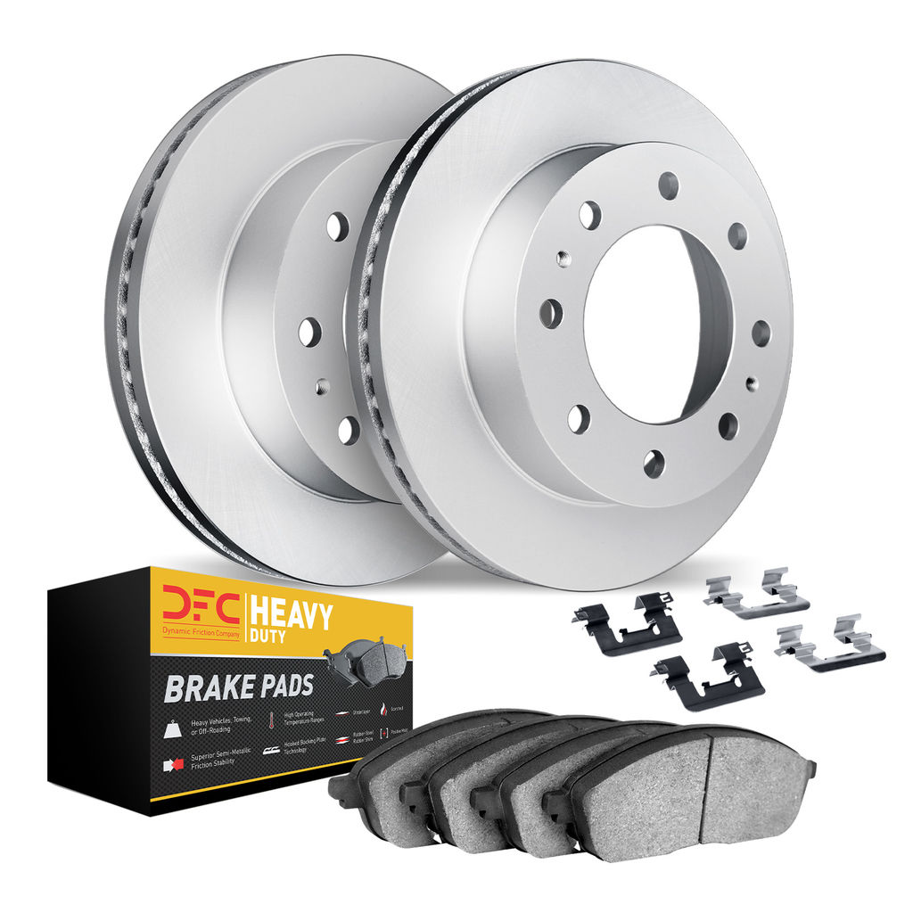 Dynamic Friction 4212-48147 - Brake Kit - Geostop Rotors and Heavy Duty Brake Pads With Hardware