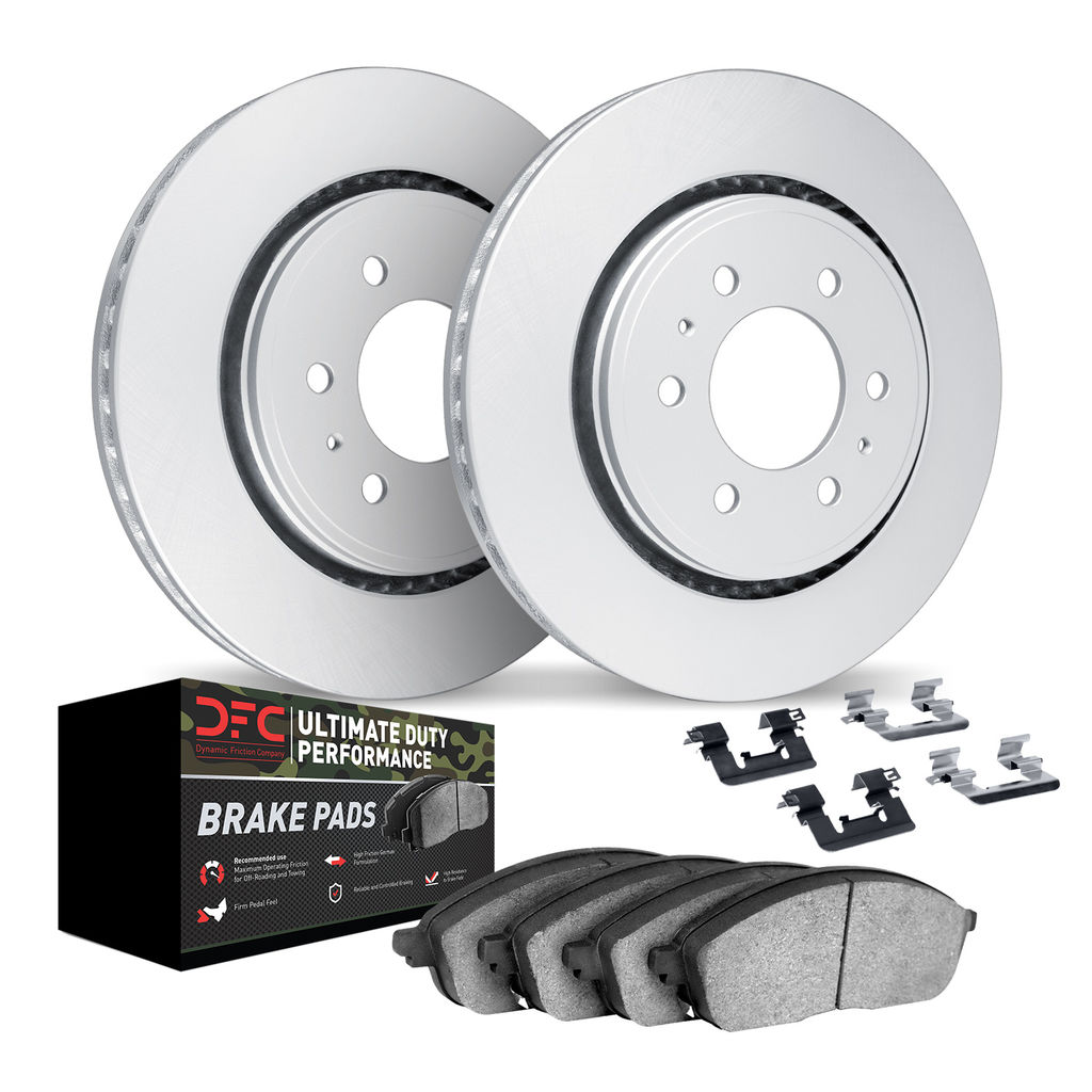 Dynamic Friction 4412-48018 - Brake Kit - Geostop Rotors and Heavy Duty Brake Pads With Hardware