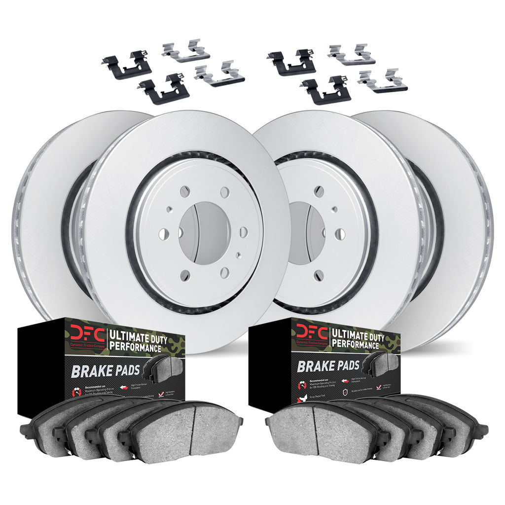 Dynamic Friction 4414-48004 - Brake Kit - Geostop Rotors and Heavy Duty Brake Pads With Hardware