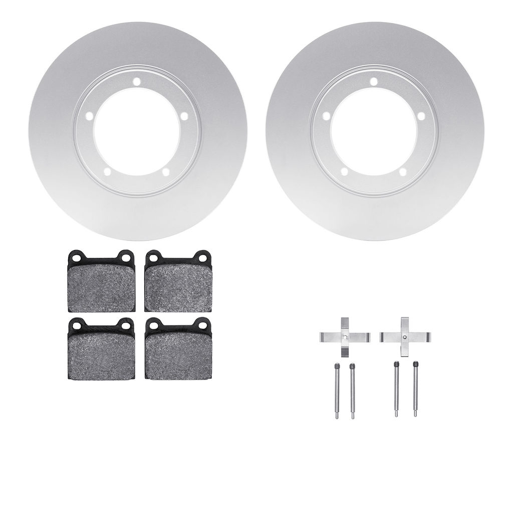 Dynamic Friction 4512-02031 - Brake Kit - Geostop Rotors and 5000 Advanced Brake Pads (Low-Metallic) with Hardware