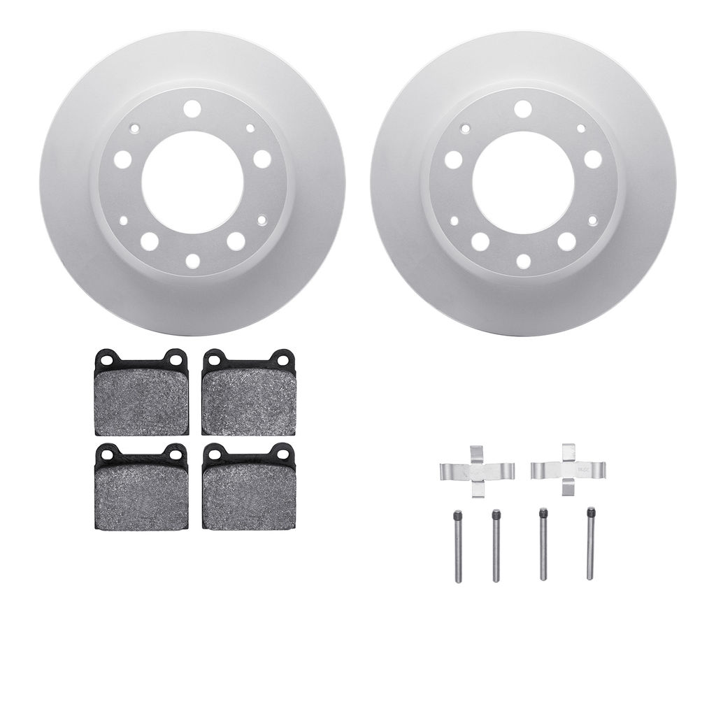 Dynamic Friction 4512-02049 - Brake Kit - Geostop Rotors and 5000 Advanced Brake Pads (Low-Metallic) with Hardware