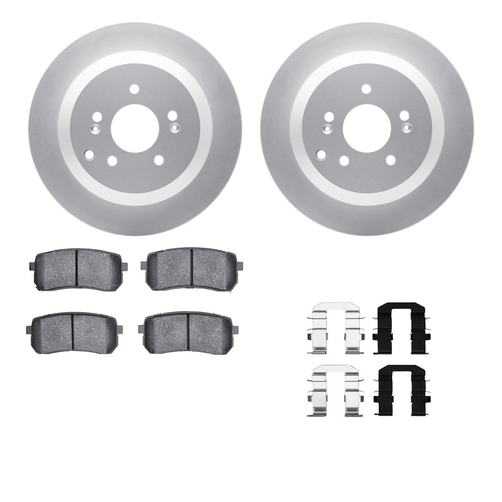 Dynamic Friction 4512-03171 - Brake Kit - Geostop Rotors and 5000 Advanced Brake Pads (Ceramic) with Hardware
