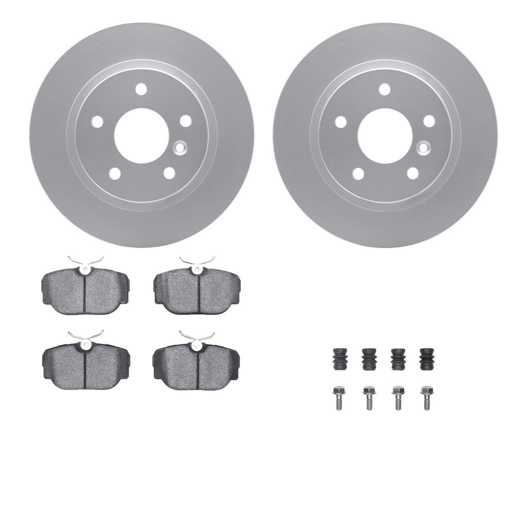 Dynamic Friction 4512-11035 - Brake Kit - Geostop Rotors and 5000 Advanced Brake Pads (Low-Metallic) with Hardware
