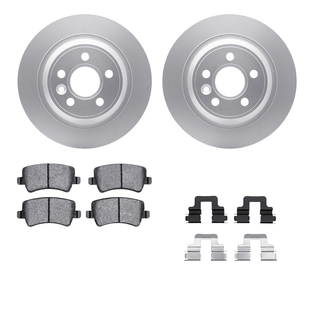 Dynamic Friction 4512-11059 - Brake Kit - Geostop Rotors and 5000 Advanced Brake Pads (Low-Metallic) with Hardware