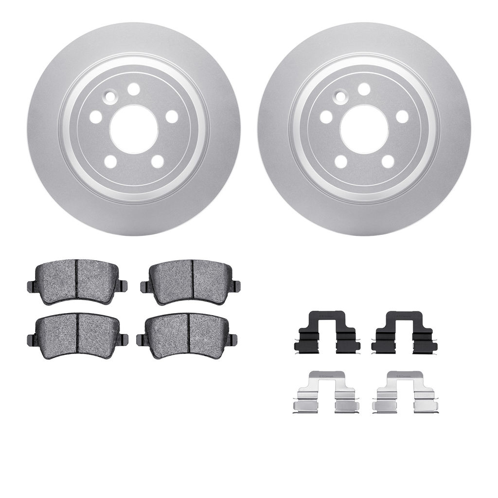 Dynamic Friction 4512-11063 - Brake Kit - Geostop Rotors and 5000 Advanced Brake Pads (Low-Metallic) with Hardware
