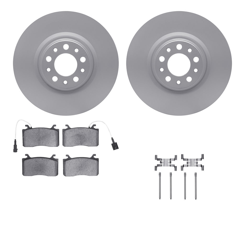 Dynamic Friction 4512-16004 - Brake Kit - Geostop Rotors and 5000 Advanced Brake Pads (Ceramic) with Hardware