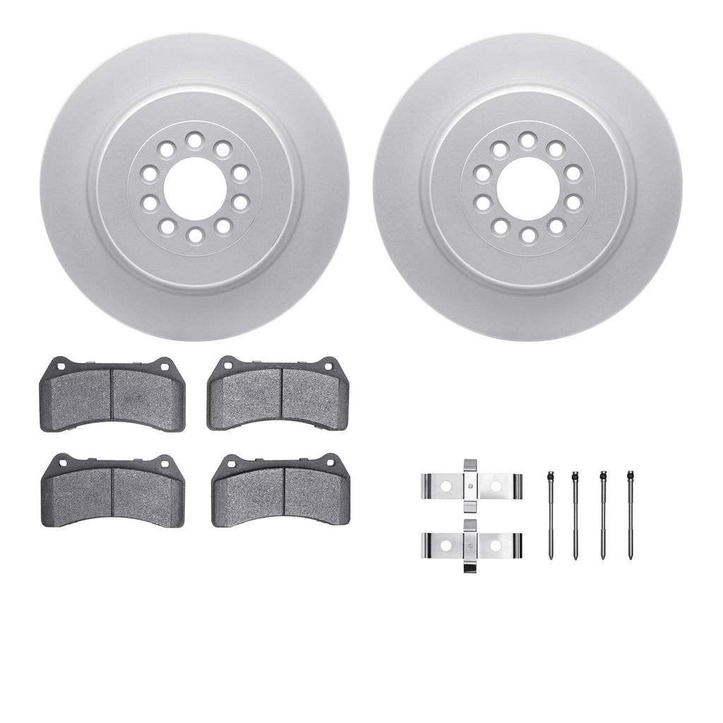 Dynamic Friction 4512-20038 - Brake Kit - Geostop Rotors and 5000 Advanced Brake Pads (Low-Metallic) with Hardware