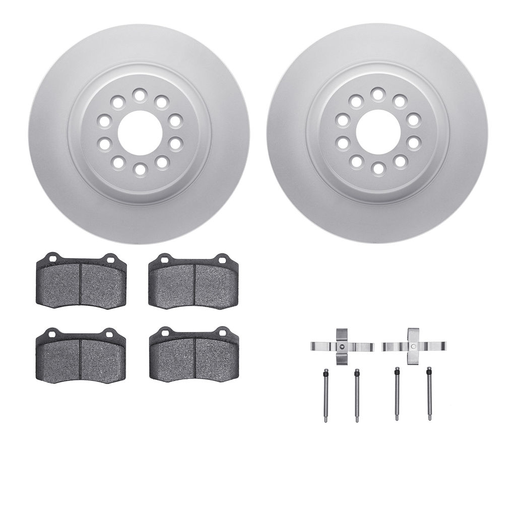 Dynamic Friction 4512-20039 - Brake Kit - Geostop Rotors and 5000 Advanced Brake Pads (Low-Metallic) with Hardware