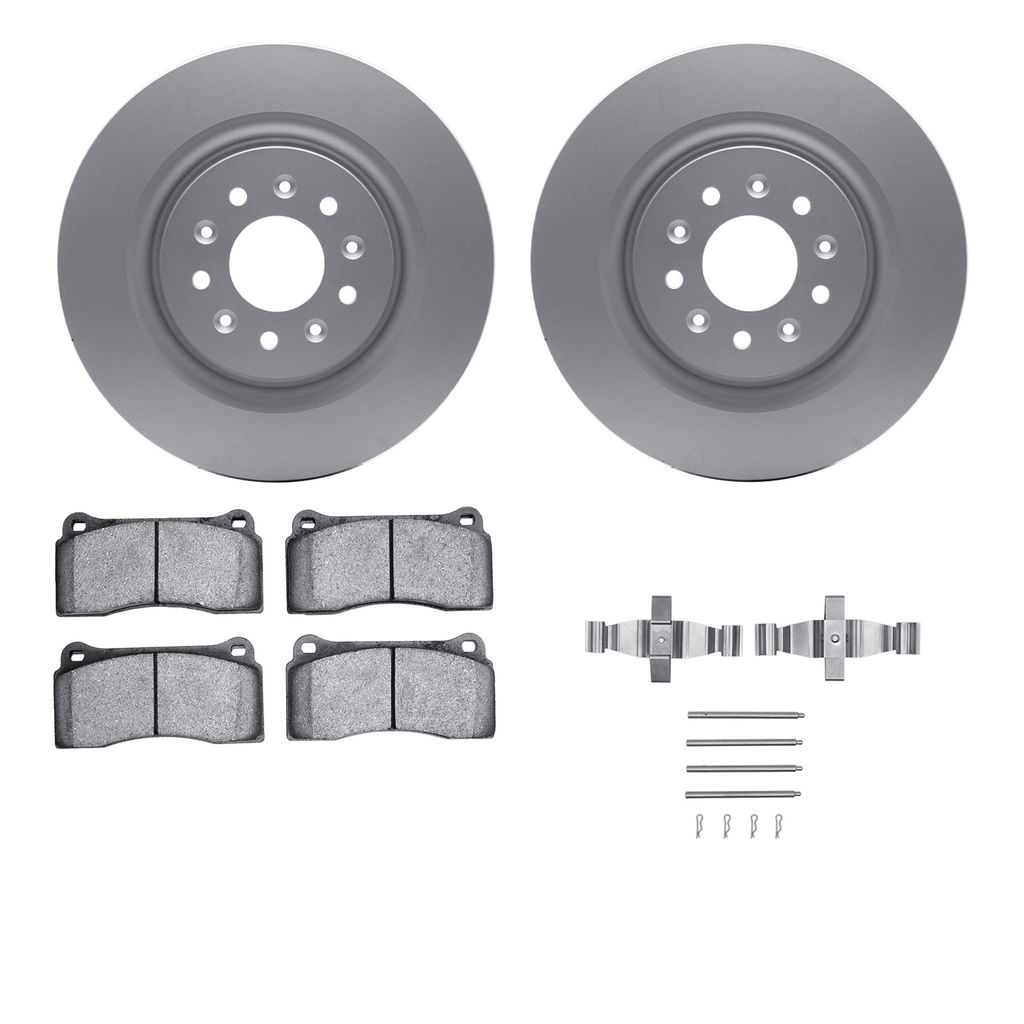 Dynamic Friction 4512-20040 - Brake Kit - Geostop Rotors and 5000 Advanced Brake Pads (Low-Metallic) with Hardware