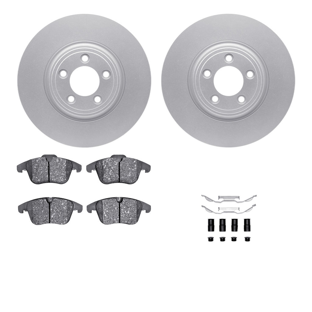 Dynamic Friction 4512-20043 - Brake Kit - Geostop Rotors and 5000 Advanced Brake Pads (Low-Metallic) with Hardware