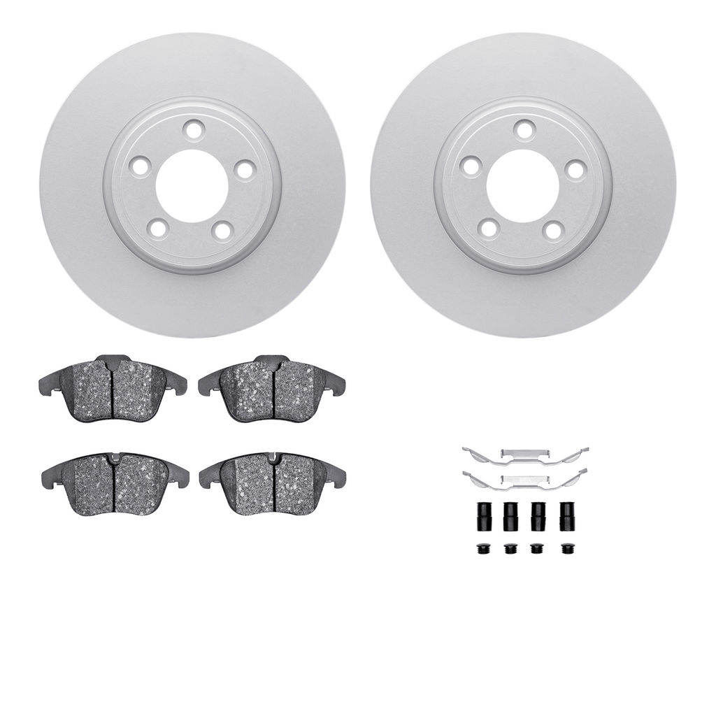 Dynamic Friction 4512-20051 - Brake Kit - Geostop Rotors and 5000 Advanced Brake Pads (Low-Metallic) with Hardware
