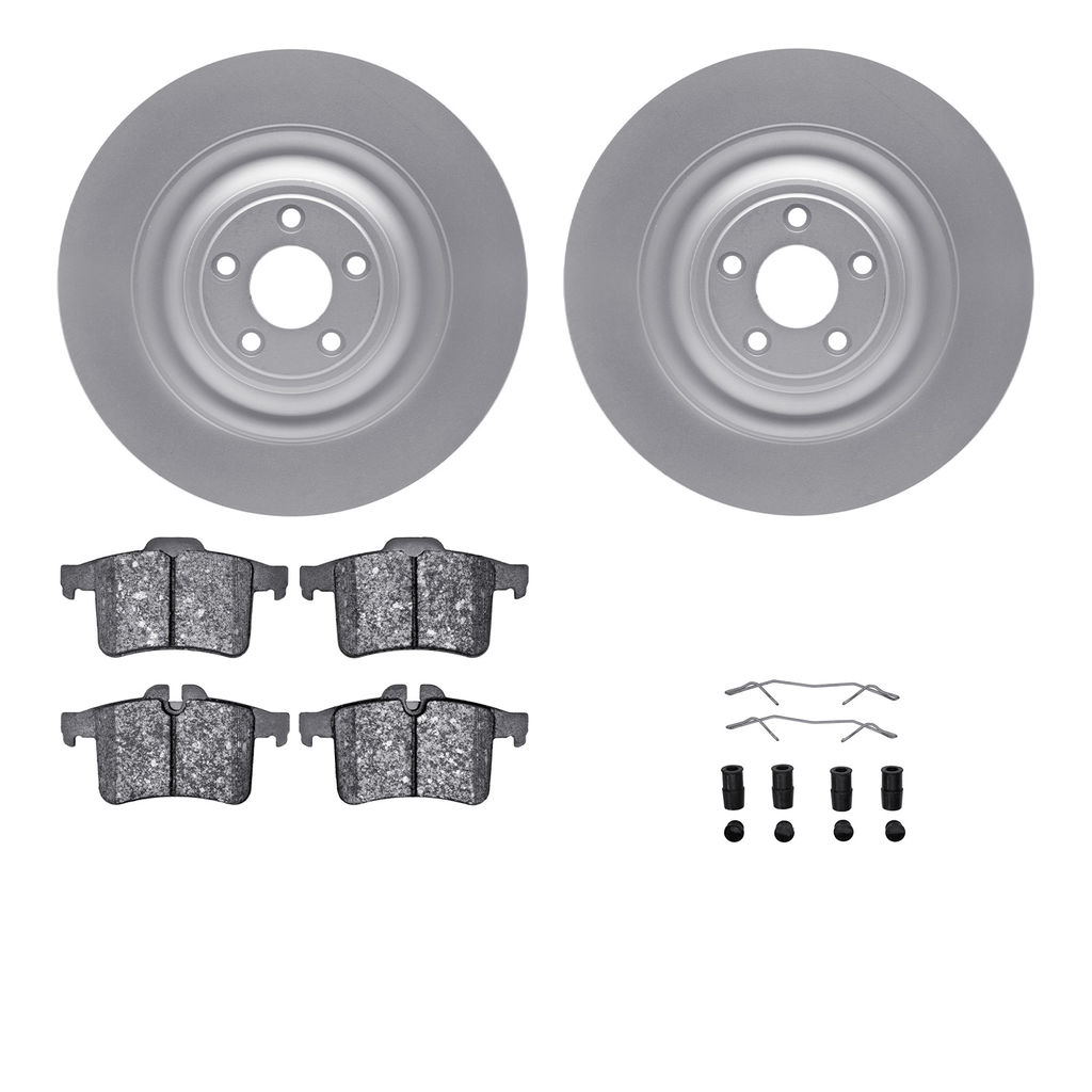Dynamic Friction 4512-20055 - Brake Kit - Geostop Rotors and 5000 Advanced Brake Pads (Low-Metallic) with Hardware