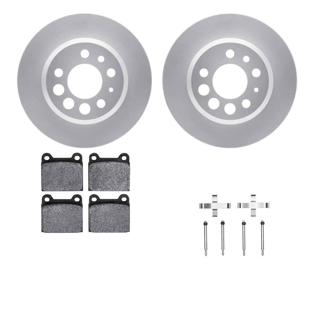 Dynamic Friction 4512-27059 - Brake Kit - Geostop Rotors and 5000 Advanced Brake Pads (Low-Metallic) with Hardware
