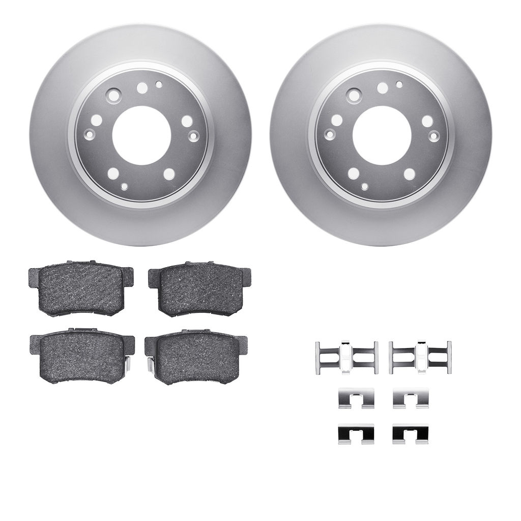 Dynamic Friction 4512-59146 - Brake Kit - Geostop Rotors and 5000 Adavanced Brake Pads with Hardware
