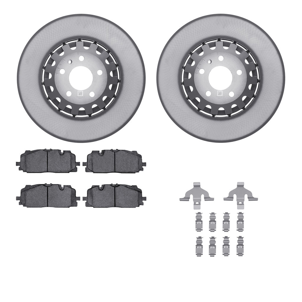Dynamic Friction 4512-73165 - Brake Kit - Geostop Rotors and 5000 Advanced Brake Pads (Ceramic) with Hardware
