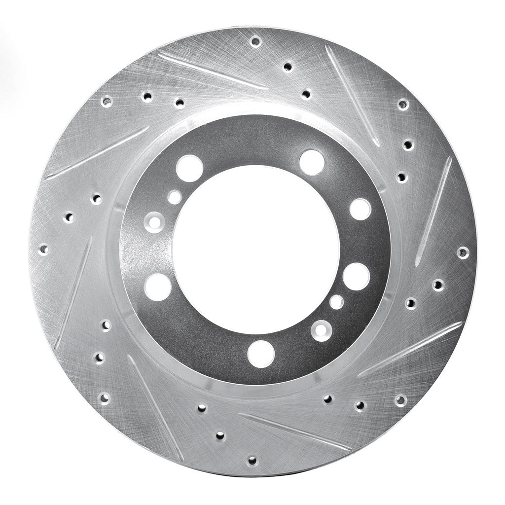 Dynamic Friction 631-02030D - Drilled and Slotted Silver Zinc Brake Rotor