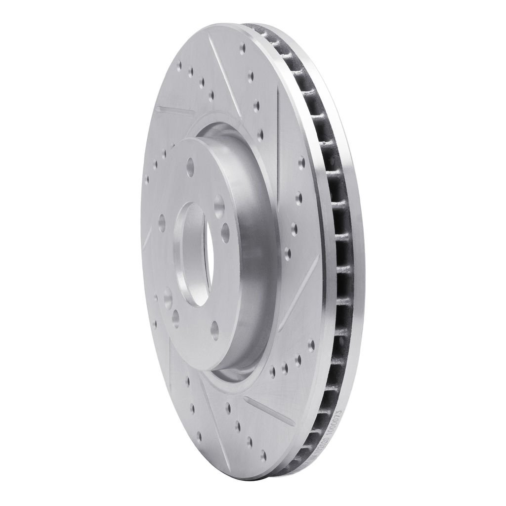 Dynamic Friction 631-03020R - Drilled and Slotted Silver Zinc Brake Rotor