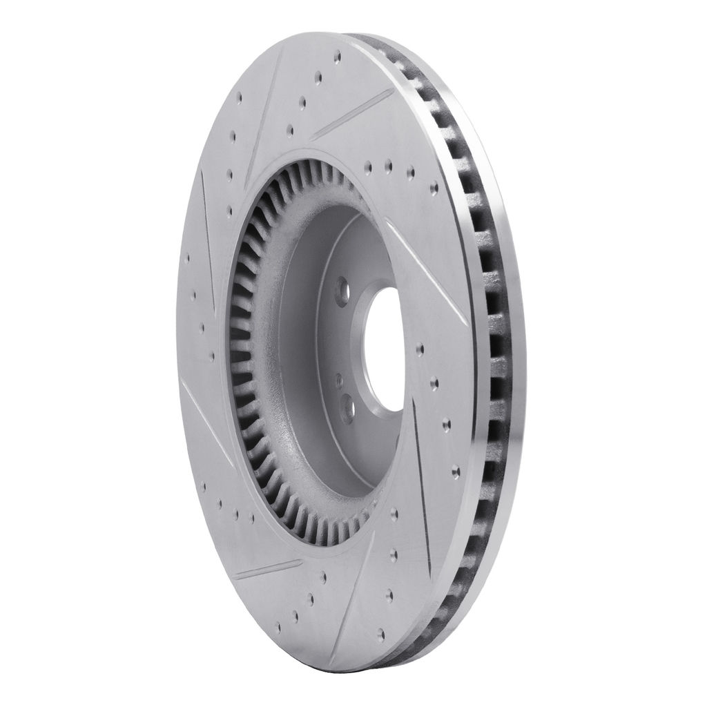 Dynamic Friction 631-03058R - Drilled and Slotted Silver Zinc Brake Rotor