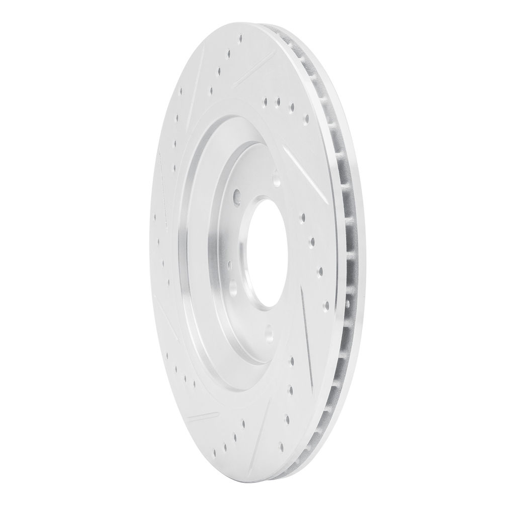 Dynamic Friction 631-03062R - Drilled and Slotted Silver Zinc Brake Rotor