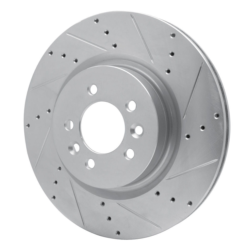Dynamic Friction 631-11011R - Drilled and Slotted Silver Zinc Brake Rotor