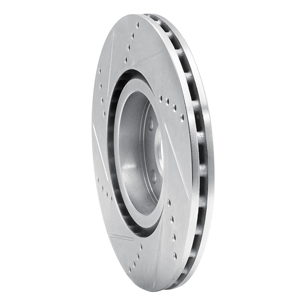 Dynamic Friction 631-16006R - Drilled and Slotted Silver Zinc Brake Rotor