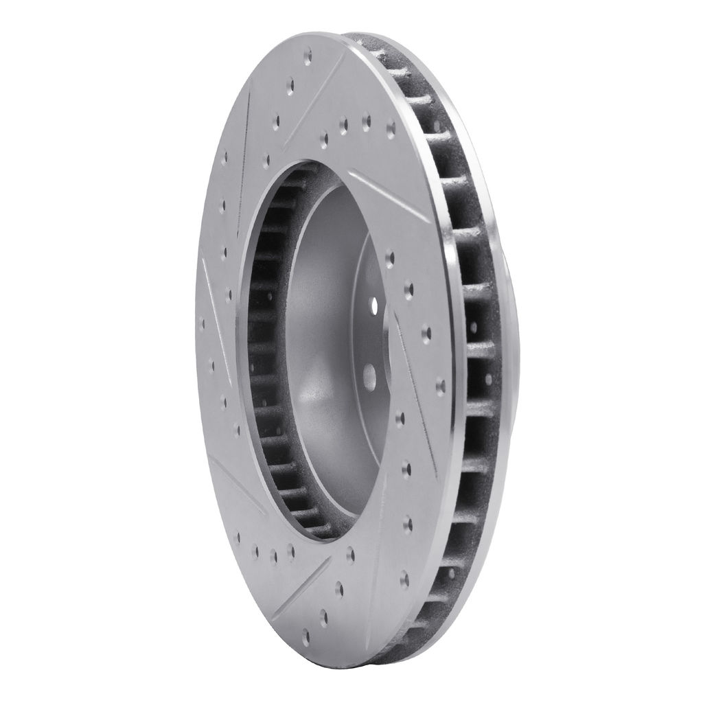 Dynamic Friction 631-20006R - Drilled and Slotted Silver Zinc Brake Rotor
