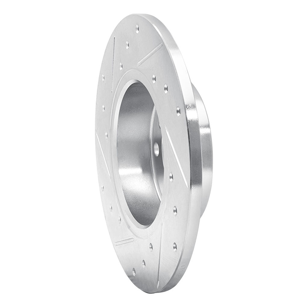 Dynamic Friction 631-31038R - Drilled and Slotted Silver Zinc Brake Rotor