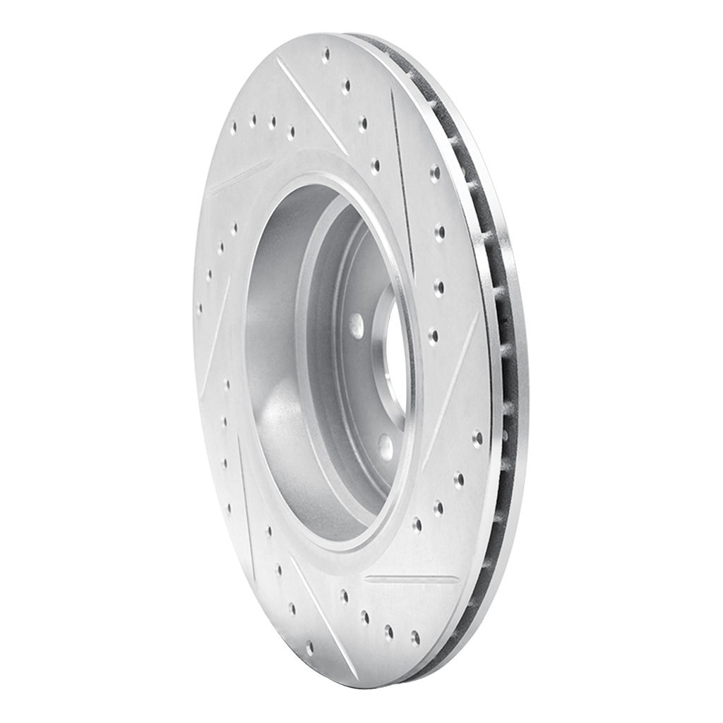 Dynamic Friction 631-31041L - Drilled and Slotted Silver Zinc Brake Rotor