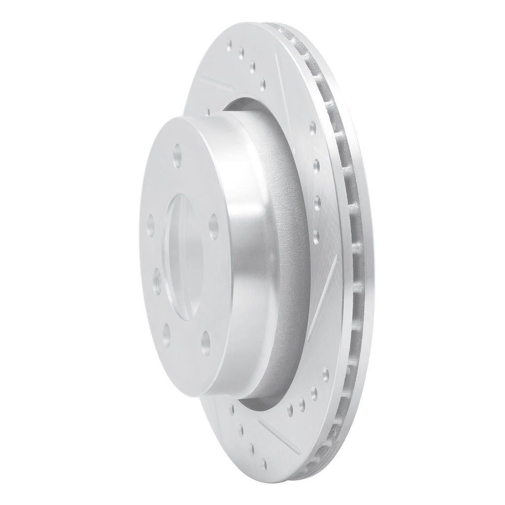 Dynamic Friction 631-31042R - Drilled and Slotted Silver Zinc Brake Rotor