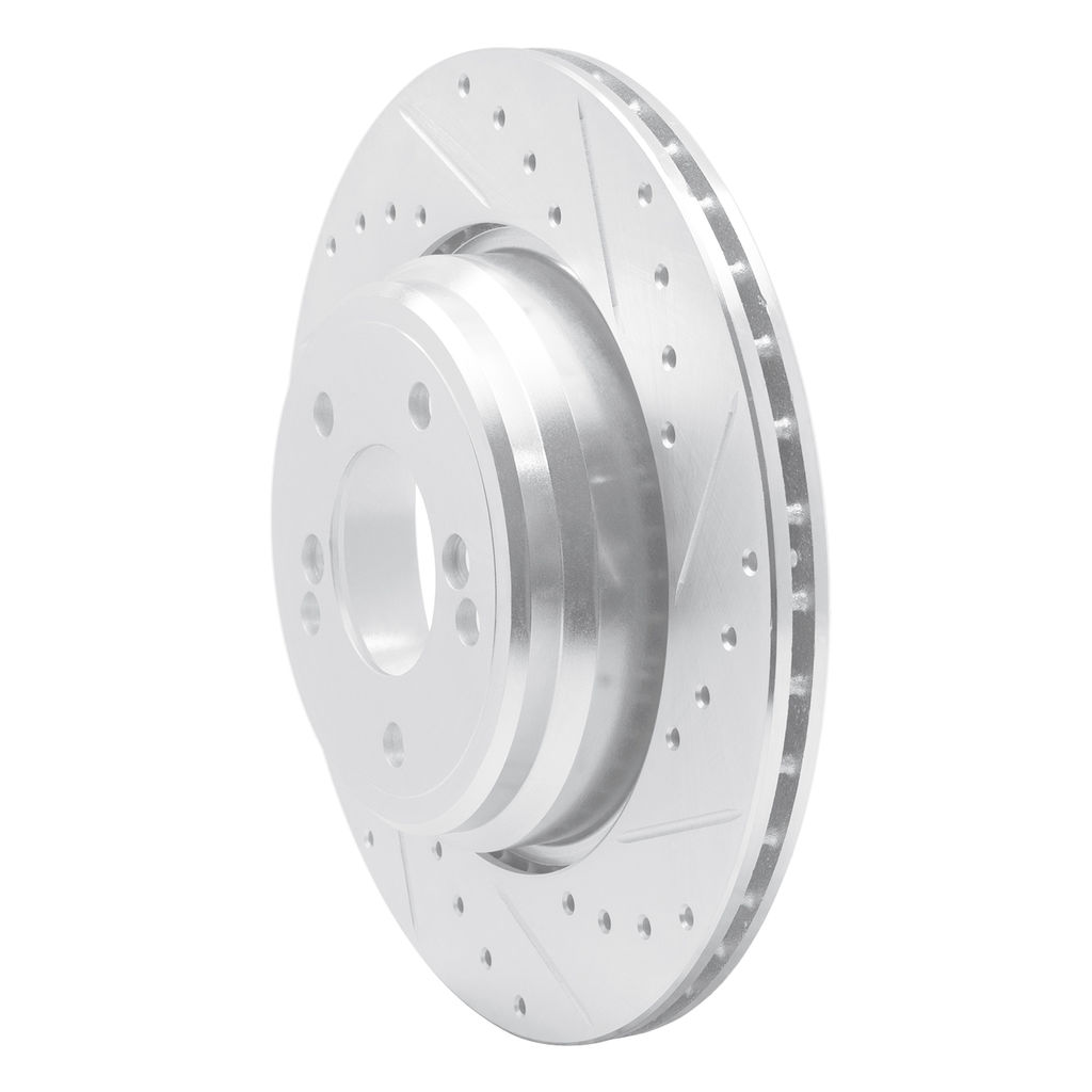 Dynamic Friction 631-31050R - Drilled and Slotted Silver Zinc Brake Rotor