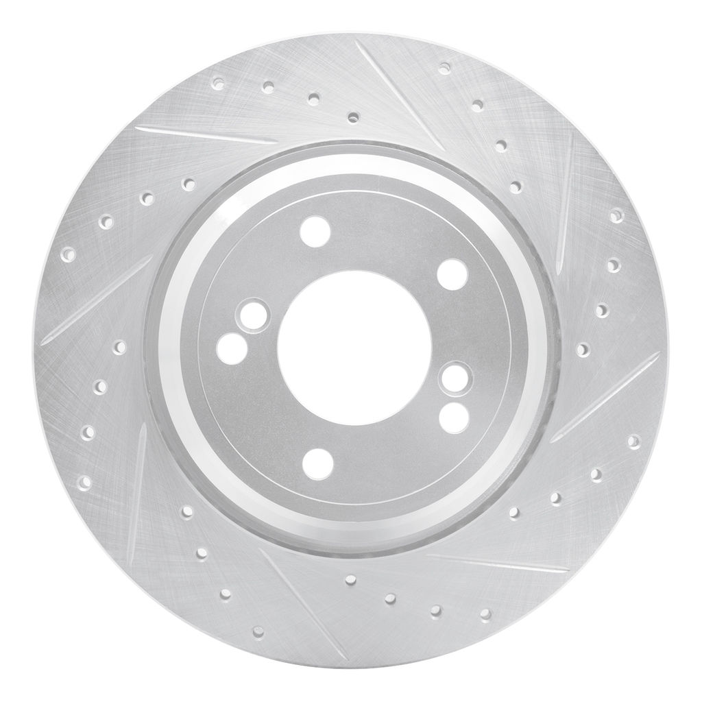 Dynamic Friction 631-31050R - Drilled and Slotted Silver Zinc Brake Rotor