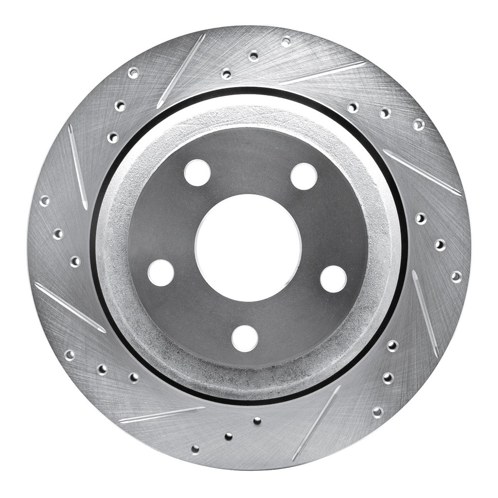 Dynamic Friction 7314-42020 - Brake Kit - Silver Zinc Coated Drilled and Slotted  Rotors and 3000 Ceramic Brake Pads with Hardware