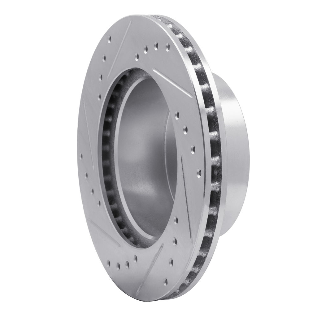 Dynamic Friction 631-42022R - Drilled and Slotted Silver Zinc Brake Rotor