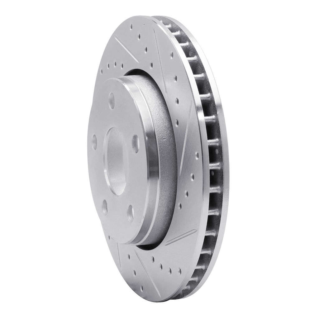 Dynamic Friction 631-42030R - Drilled and Slotted Silver Zinc Brake Rotor