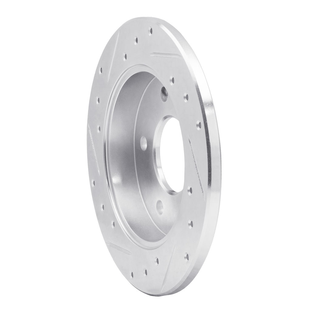 Dynamic Friction 631-46003R - Drilled and Slotted Silver Zinc Brake Rotor