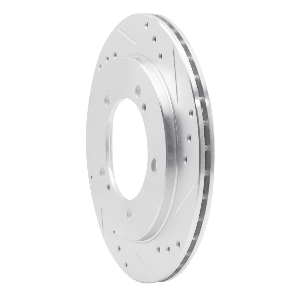 Dynamic Friction 631-47060R - Drilled and Slotted Silver Zinc Brake Rotor