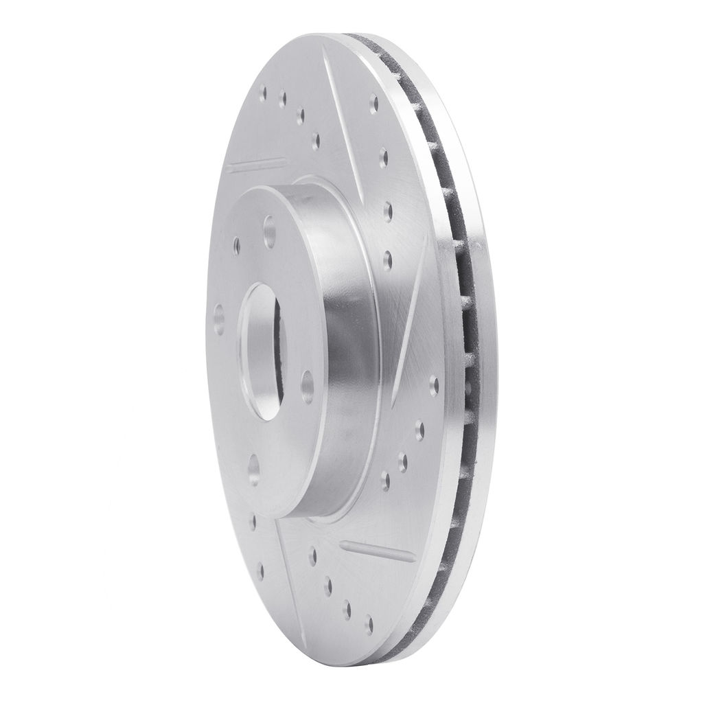 Dynamic Friction 631-54002R - Drilled and Slotted Silver Zinc Brake Rotor