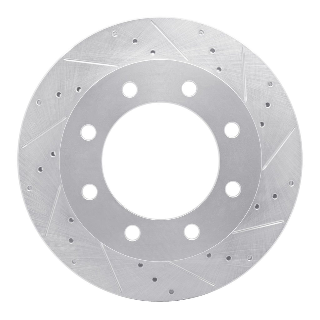 Dynamic Friction 631-54157R - Drilled and Slotted Silver Zinc Brake Rotor