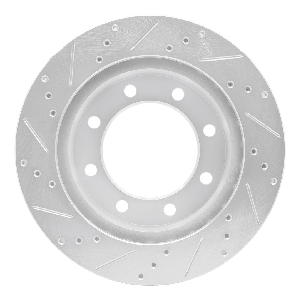 Dynamic Friction 631-54174R - Drilled and Slotted Silver Zinc Brake Rotor