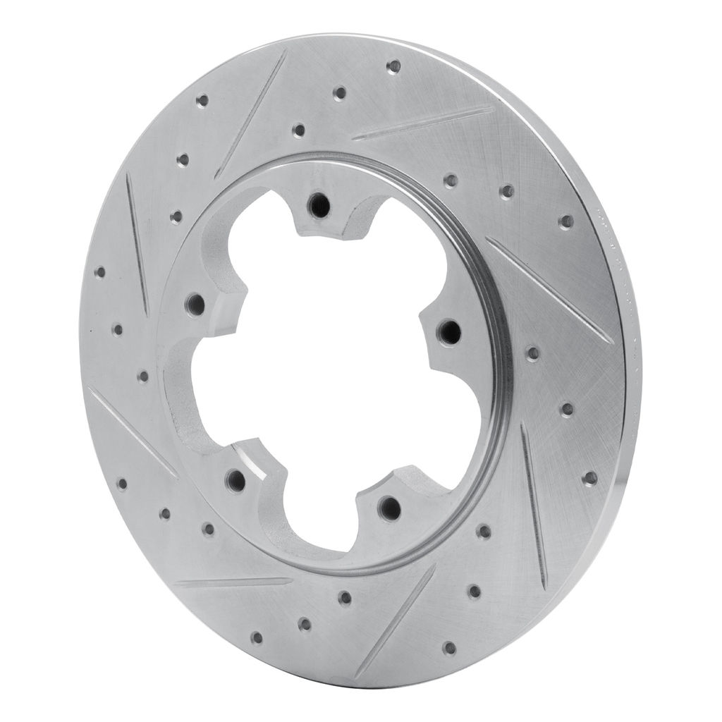 Dynamic Friction 631-54228L - Drilled and Slotted Silver Zinc Brake Rotor